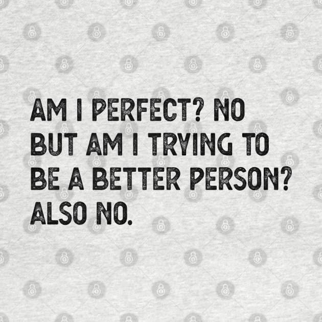 am i perfect? No. But i am trying to be petter person? Also no. Am I Perfect am i perfect by Gaming champion